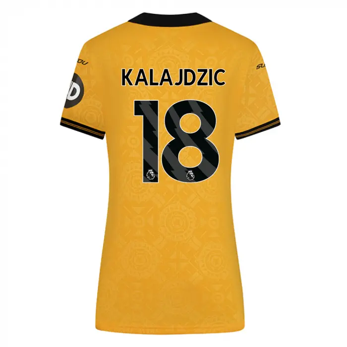 Wolverhampton Wanderers Store | Shop Official 2025-26 Wolves Pro Home Shirt – Womens KALAJDZIC 18 Wolves Gear